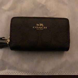 Coach small zippered coin purse